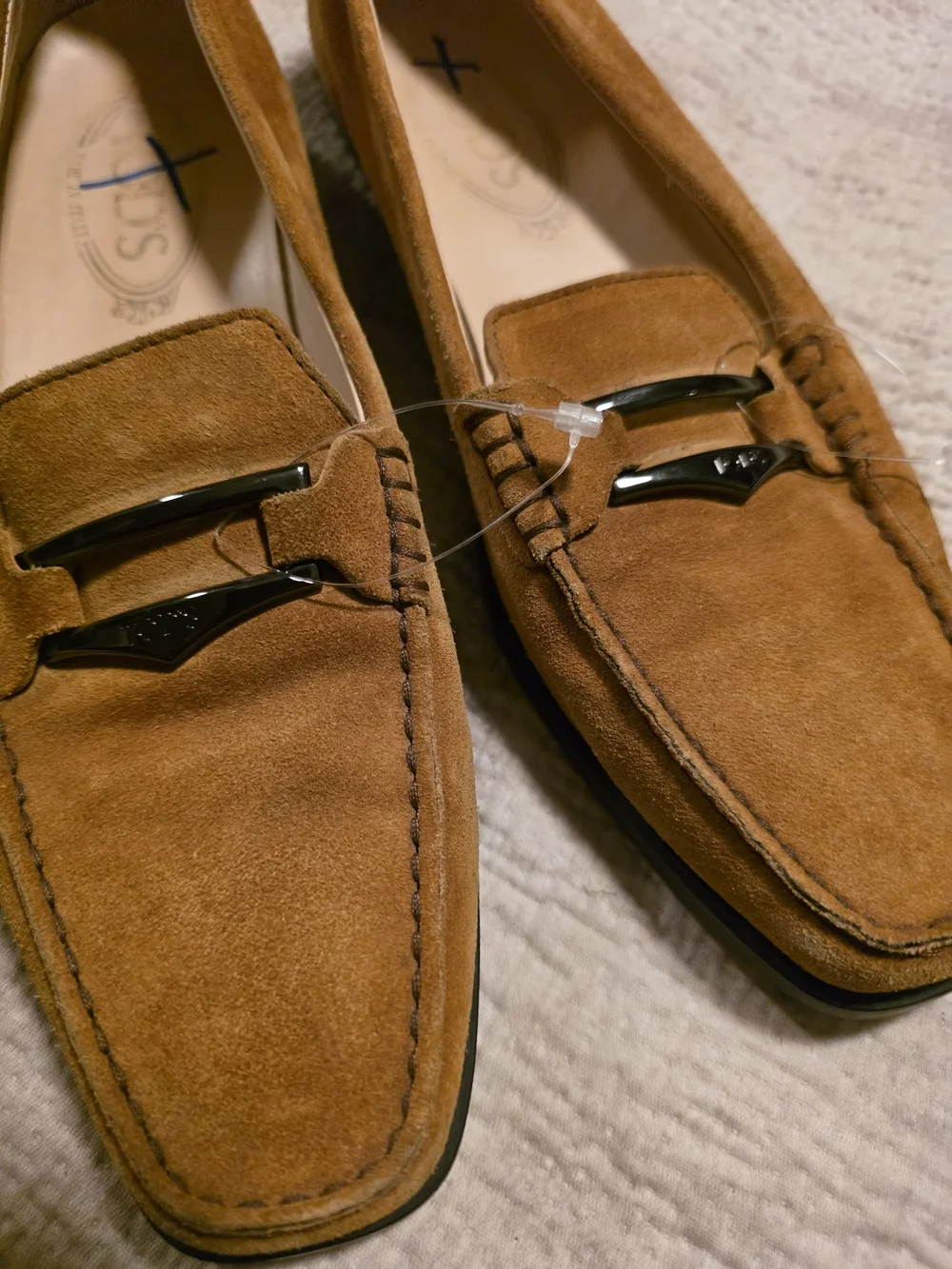 Tod's Chestnut Suede Bit Loafers